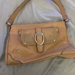 Tan Shoulder Bag with Buckle
